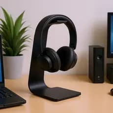 Suporte para Headset Gamer Mesa Base Antiderrapante Organizador de Fone Home Office e Setup