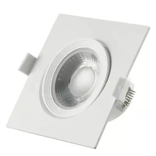 Kit 10 Spot Quadrado Embutir Direcionável Led 5w Frio/Quente