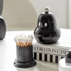 Allmini - Paliteiro de Mesa, Organizador de Mesa para Cotonete, Fantasia Formato de Pera
