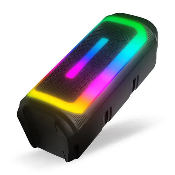Caixa De Som Torre Amplificada Bluetooth LED RGB Sem Fio TWS FM USB Recarregável 50W