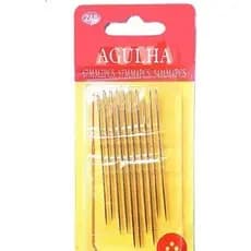 2 Cartelas De Agulha De Costura De Mão Kit C/ 10 Bordar Remendar Conserto