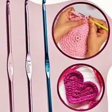 Kit 3 Agulhas de Alumínio – Crochê, Tricô, Artesanato 2,5/3,0/4,0