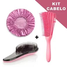 Kit De Escova Polvo + Escova Magica +touca Cetim