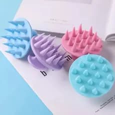 Escova de Silicone para lavagem do  Couro Cabeludo Cabo Flexível
