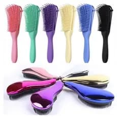 Kit Escova Polvo + Escovas Mágica De Desembaraçar Cabelo Alta Qualidade Tamanho Grande Colorida