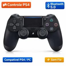 Controle Sem Fio PS4 Bluetooth 5.0 Dualshock 4 Wireless Para Playstation 4 e PC Joystick Gamer