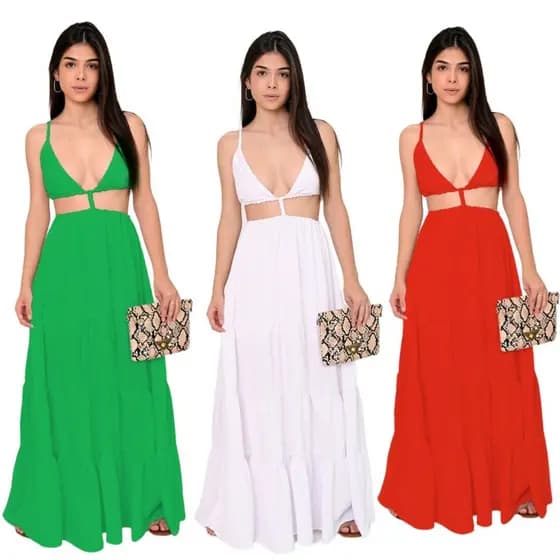 Vestido longo feminino verao 2025 estilo praiano vestido festa casual resort praia vestido feminino