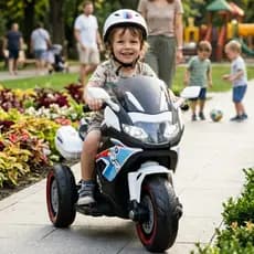 Mini Moto Elétrica Infantil Esportiva Com Som Música Bivolt Até 30kg Branca Presente Criança