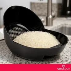 Lavador Escorredor de Arroz Plastico Resistente Vazado