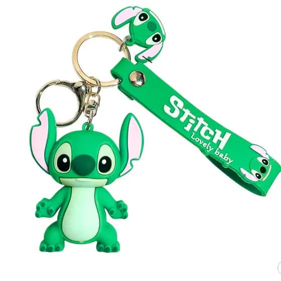 VERDE - Chaveiro Pingente Animação Premium Emborrachado Kids