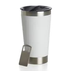Normal - Copo Térmico Inox com TAMPA e ABRIDOR (473 ml) - Branco