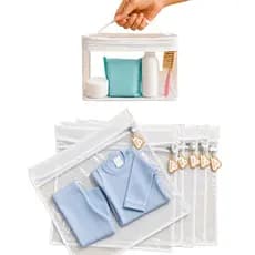 Kit 6 Saquinhos Organizador Mala Maternidade Bebe Gestante TAG + 1 Nécessaire Porta Fraldas Remédio.