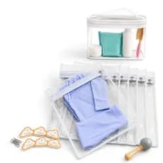 Kit 6 Saquinhos Organizador Mala Maternidade Bebe Gestante TAG + 1 Necessaire Porta Fraldas Remédio.