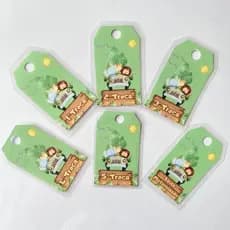 Kit 6 tags indicação de troca para saquinho maternidade Safari Ursinho Ursinha Nuvem (Somente TAG)