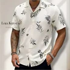 loja krystal Camisa Masculina Estampa Tropical | Caimento Perfeito e Estilo Premium