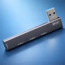 HUB adaptador USB 3.0 USB 4 portas 3.0 e 2.0 em L metálico PC MAC e Notebook