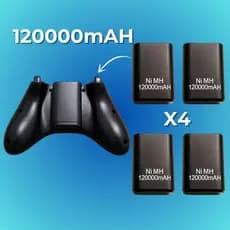 Kit 4 Bateria P/Xbox 360 Controle Bateria para controle 120000mAH 35 horas de duração