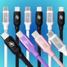 Kit Cabos carregador turbo Tipo c emborrachado USB-A para USB-C Kit com até 10 Type-c atacado