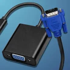 Kit Adaptador USB-C para VGA Conversor HDMI P/ VGA Full HD Notebook PC Celular monitor