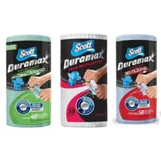 Pano em Rolo Reutilizável Azul/ Branco com 58 Unidades Scott Duramax