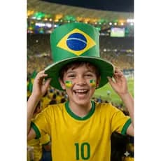 Cartola Chapéu Copa Do Mundo Brasil Tecido Bandeira Hexa
