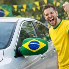 Kit 2 Bandeiras Brasil Capa Retrovisor De Carro Universal