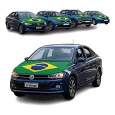 Bandeira Brasil Capo De Carro Com Elástico Universal Grande