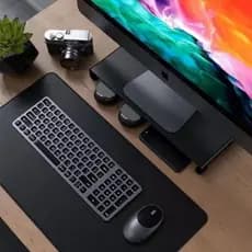 Mouse Pad grande deskpad 70x30 em Couro Sintético minimalista office