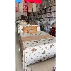 Kit Peseira 4 Peças Cama Casal-Queen-King-Box + 2 Capas de Almofadas + 1 Baguete