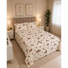 Kit Colcha Cobre Leito Piquet Queen 3 Peças Luxo Master 2,40m x 2,60m
