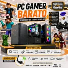 Pc Gamer Computador Intel Core I7 3°, 32gb + 480gb + Placa de Vídeo 4gb
