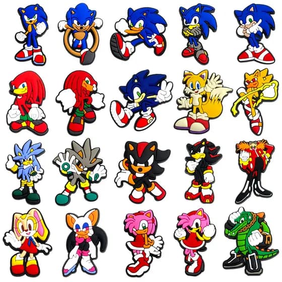 20 Estilos Amuletos De Sapato Decrations Fofos Populares Sandálias De Anime Fivela Botão De Acessórios De PVC