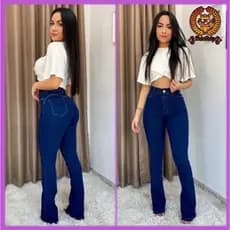 calça flare jeans feminina