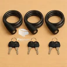 Corrente de Segurança Bike Cadeado com Chave Antifurto Aço Reforçado Cabo 12mm Para Moto Bicicleta Portão Moto Reforçada