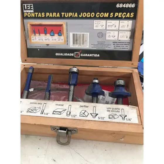 Pontas para Tupia jogo com 5 pçs . na cor azul.