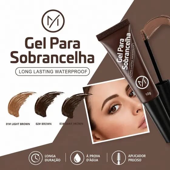 Gel Para Sobrancelha À Prova D'água Longa Duração Original 10g