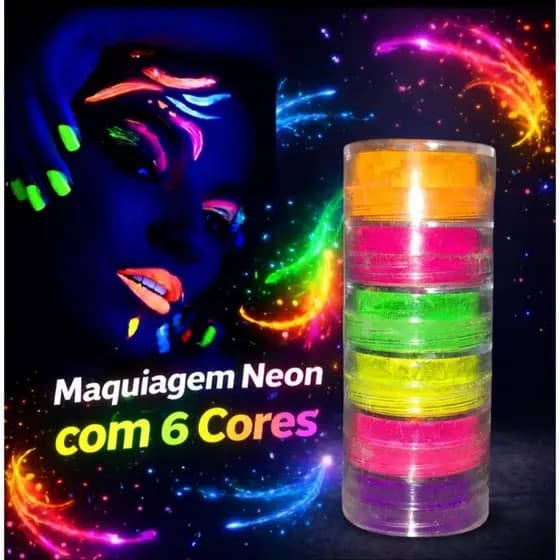 Neon Torre 6 Cores | Maquiagem Artística Facial e Corporal