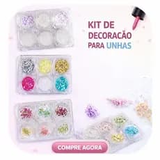 Enfeite de Unha - Flores Secas -  Glitter Pedrarias Nail Art  - Decoração Unhas Gel Acrílico
