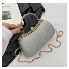 Retro Moda Corrente Bolsa Banquete Ombro Único Crossbody Pequeno Quadrado Saco Alça Batom