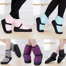 Sapatos De Dança De Inverno Quentes Ballet Mulheres Treino De Botas De Algodão Para Adultos De Fundo Grosso De Outono E