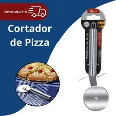 Cortador Carretilha De Pizza Massa Grossa Lisa Em Aço Inox Resistente