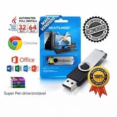 PENDRIVE PARA FORMATACAO TECNICO INFORMATICA WINDOWS 7, 10, 11