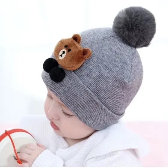 Touca para bebê /criança Inverno gorro com cachecol