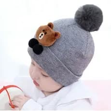 Touca para bebê /criança Inverno gorro com cachecol