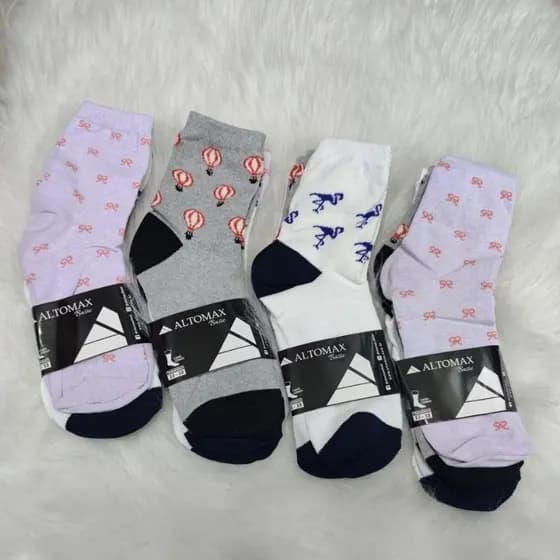 Kit 3 ,6 ou 12 Pares de Meias  altomax feminina Adulto Cano alto