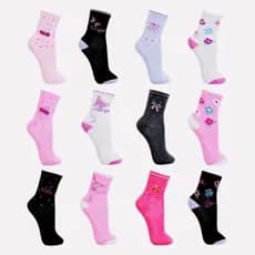 Kit 3, 6 ou 12 Pares Meias Cano Longo femininas 35-40