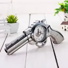 Relógio Despertador de Mesa Parede Retrô Revólver / Moto Pronta Entrega Envio Rápido