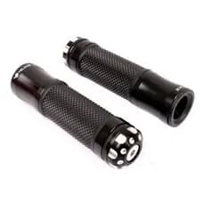 Par de Manopla Punho Moto Preto Esportiva De Alumínio Modelo Universal
