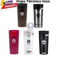 Copo Garrafa Térmica Vácuo  Quente Ou Frio Inox Infusor Café Chá Água Top Premium 400ML