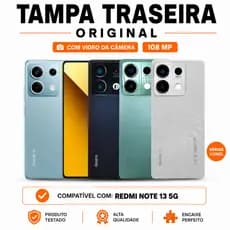 Tampa Redmi Note 13 5G 108 MP Traseira Com Vidro Da Câmera Com e Sem Logo CE Alta Boa Qualidade